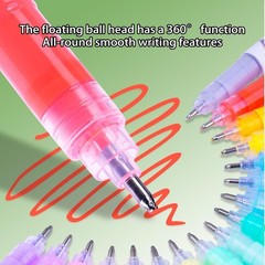 12 Colors Acrylic Paint Gel Pens Set – 1.0mm Floating Ball Tip High Gloss Marker