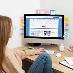 3 Pcs Monitor Memo Board, 11″ x 3.1″ Clear Acrylic Office Desk Accessories, C…