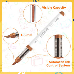 Acrylic Paint Markers Brush Tip, 168 Colors Acrylic Paint Pens with Automatic In