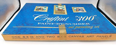 Vintage Craftint 300 Paint By Number Kit Box 3 panels Horses + 2 Xtra Pictures