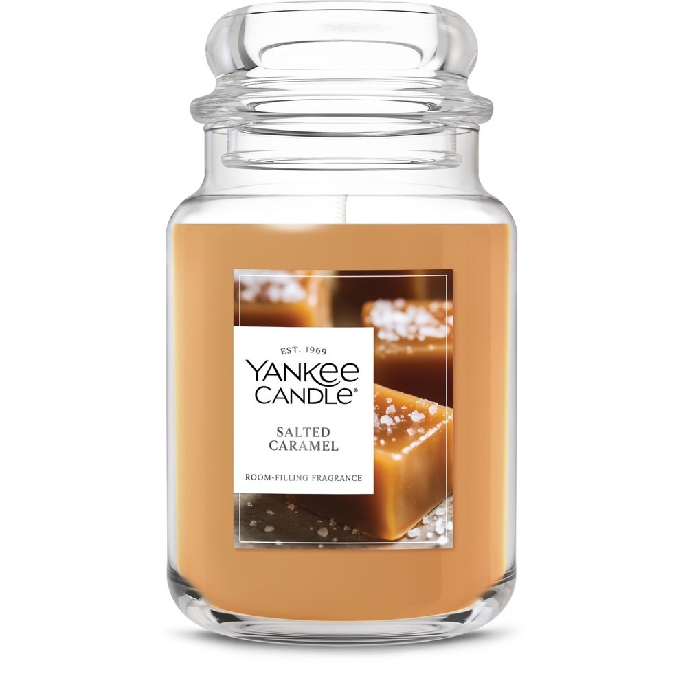 Yankee Candle Salted Caramel Scented Candle, 22oz Large Jar,