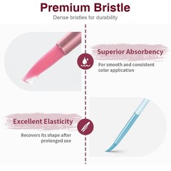 8pcs Fine Detail Paint Brush Set, Small Miniature Fine Tip Detail Pink and Blue