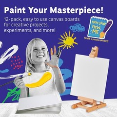 10×10 Inch Blank Canvas Pack of 12 – Perfect for Oil & Acrylic Painting