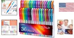 Portable 36-Piece Gel Pen Set with Durable Case – Essential for Creative Minds
