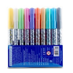 DOMS Metallic Brush Pen Metallist Series 10 Shades For Crafts Office Use