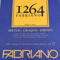 FABRIANO I264 Sketch Paper PADS (5 PACK) 5.5″ x 8.5″ Sketch Pad 100 Sheets each