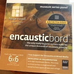 AMPERSAND ART SUPPLY ENCAUSTIC PAINTING EN066 ENCAUSTICBORD 1/8 IN. FLAT 6X6 4PK