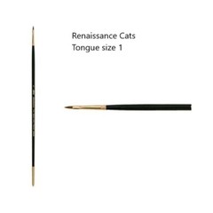 Silver Brush Renaissance series CATS TONGUE brushes for Oil & Watercolor, Sable