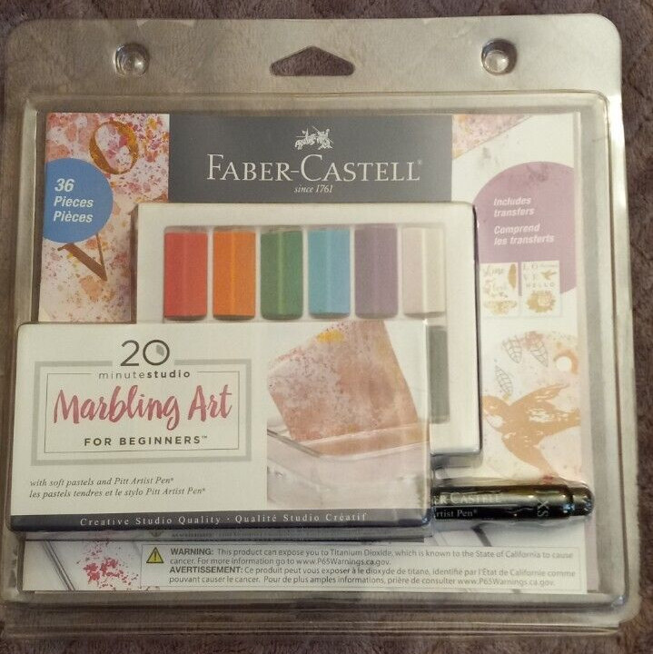Faber-Castell Marbling Art Kit For Beginners 20 Minute Studio Brand New