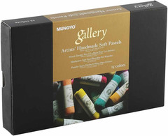 MPHM-15 Gallery Artists’ Handmade Soft Pastels, Set of 15, Hand-Rolled Pastels i