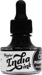 Higgins Black India Pigmented Drawing Ink – for Artists and Students – 1 oz.