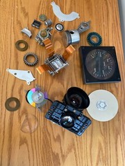 Steampunk LOT Altered Art Industrial Mixed Media Piston, Color Wheel, Gear