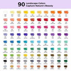 90 Colors Acrylic Paint Markers Set – Brush Tip, Non-Toxic, High Coverage for Gl