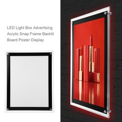 High Brightness A3 LED Light Box Snap Frame Backlit Board Menu Indoor Decor