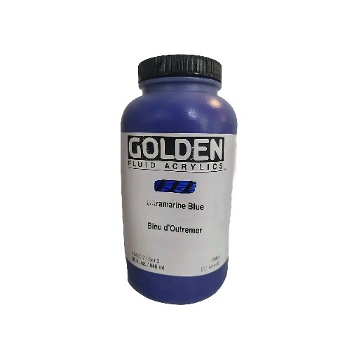 Golden Fluid Acrylics Ultramarine Blue 32 fl. Oz Bottle Series 2 Paint #2400-7