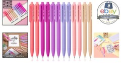 Retractable Gel Pens 12 Pack Black Ink Fine Point 0.5mm Smooth Writing