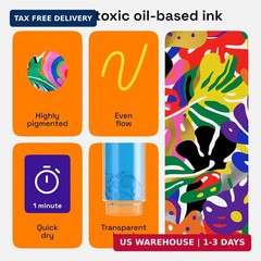 ARTISTRO 12 Oil-Based Permanent Paint Markers – Medium Tip Markers for Tire, Woo