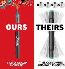 Sharpie Creative Markers, Water-Based Acrylic, Brush Tip, Office Product