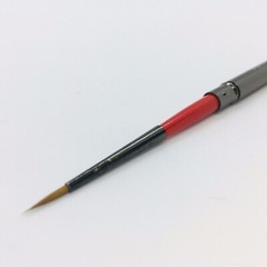 1Pc Round Tip Nail Makeup Art Brush #000 Metal Handle 100% Red Kolinsky Sable