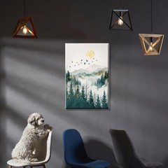 YOYA Framed Paint by Numbers Kit for Adults – 8*12 Inch, Mountain Moon 003