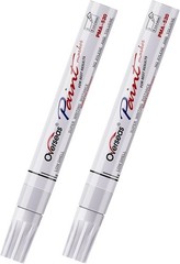 Permanent Paint Pens White Markers – 2 Pack Single color Oil Based Paint Mark…