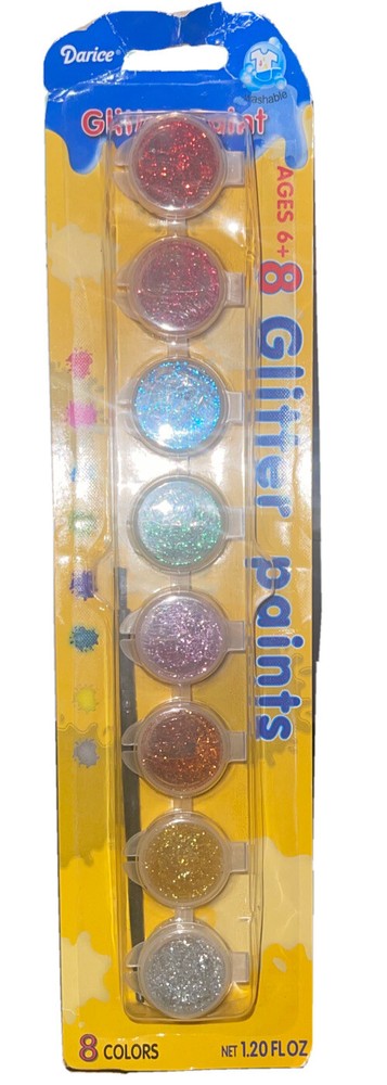 Darice Glitter Paints 8 Assorted Colors