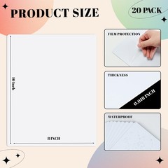 20 Pcs Sublimation Metal Photo Blanks 8×10 Inch 8*10 inch, Clear