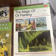 Lot of 4 Vintage Walter Foster How To Draw Paint Books Flowers Sea Sunsets