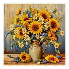 Sunflower Diamond Art Kits for Adults, 5D Diamond Painting Kits for Beginners, D