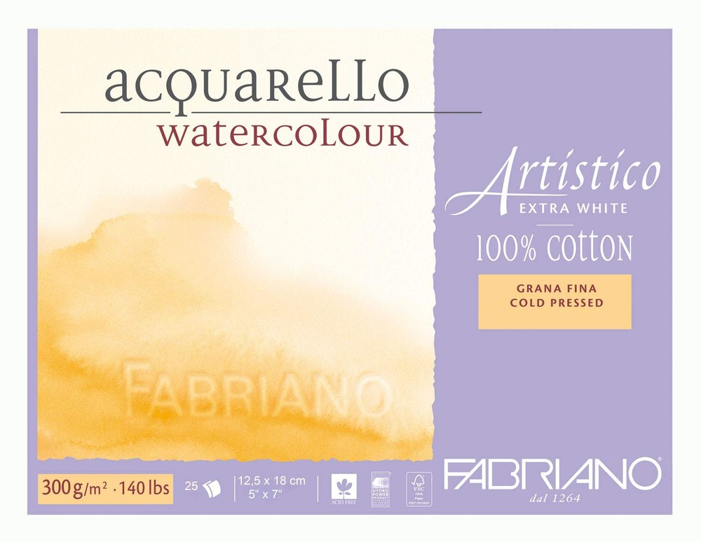 12.5×18 cm AEW BL 4CO 25F GF Watercolour Paper Extra White Pad Art Supply