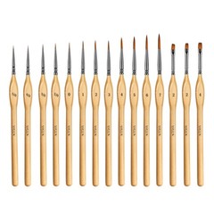 Miniature Paint Brushes Model Brushes Detail Paint Brush Set, Fine 15PCS