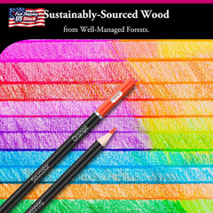 Soucolor 72-Color Colored Pencils for Adult Coloring Books, Soft Core, Back to S