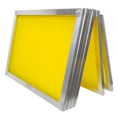 6 Pcs Screen Frames w/Yellow 200 Mesh (80T) for Screen Printing Press 10″*14″