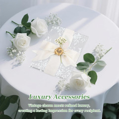 Vellum Jackets 5X7 Invitations 50 Sets Wedding Invitation Envelopes Floral Paper