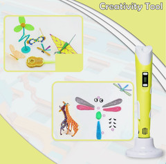 12 Color 3D Printing Pen 3D Drawing Pen with Led Display Filament Kid Gift####