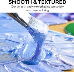 Large Acrylic Paint Set 14 Colors 16.9 oz Heavy Body Multi Surface Art Supplies