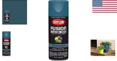 Quick-Dry Rust-Resistant Spray Paint, 12 oz – Indoor & Outdoor Use, Peacock Blue