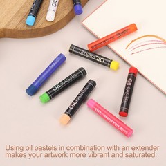 6Pcs, Oil Pastels Soft Oil Chalk Pastels Color Crayons Yellow