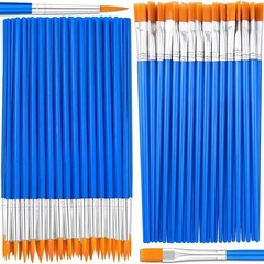 100Pcs Artist Paint Brushes Set Art Acrylic Oil Watercolour Painting Craft Model