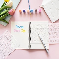 1/3, 1/2, 3/4, 1, 2 Inch Letter Stencils for 9.8 x 5.9 inches, white