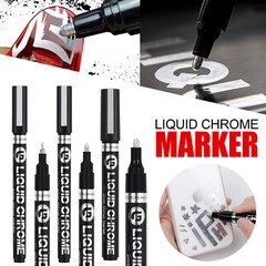 3PACK Liquid Chrome Marker Pump Model Silver Mirror DIY Highlight Multifunction