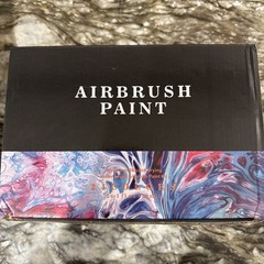 Airbrush Paint Set Multicolor 8 Fluorescent & 16 Reg Colors-NIB W/1 Opened