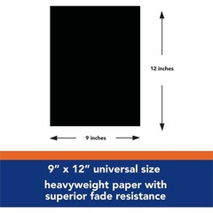 Tru-ray Construction Paper – 12″ X 9″ – Black (PAC103029)