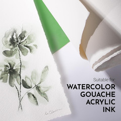 Premium 44.5″ x 10-Yard 100% Cotton Watercolor Paper Roll – 140Lb Cold Press