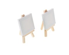 Hello, Artist! Party Pack Mini Canvas with Easel, 4 Pieces, None