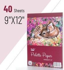 Disposable Paint Palette Paper Pad 9×12 Inches 40 Sheets for Acrylic Watercolor