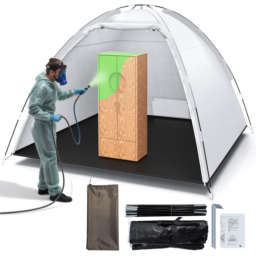 Portable Paint Booth Tent – 10x8x6.6ft Larger Spray Tents Large, Large