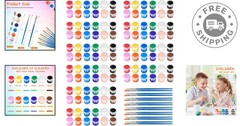Vibrant 12 Colors Acrylic Paint Set for Kids – 140 PCS Craft Kit with Brushes
