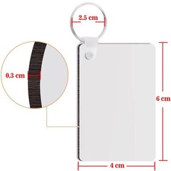 120 Pieces Rectangle Sublimation Keychain Blanks Double Side Heat Transfer Bl…
