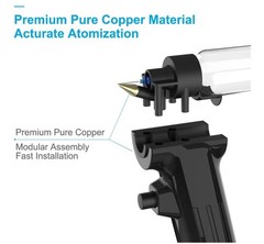 No-Clean Airbrush Kit with Disposable Nozzle, Black